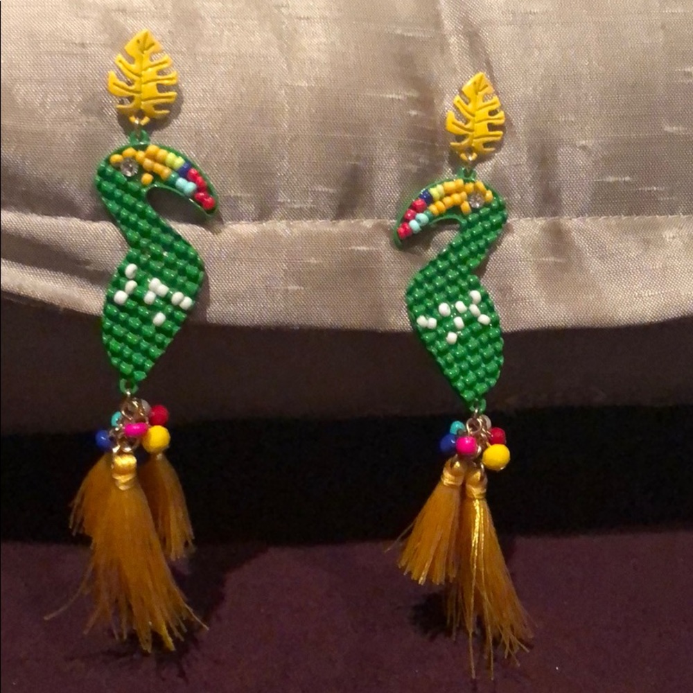 NWOT Anthropologie Toucan Earrings